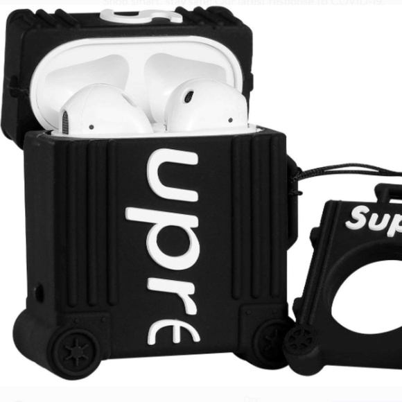 Other - Black or Red Supreme inspired case for AirPods